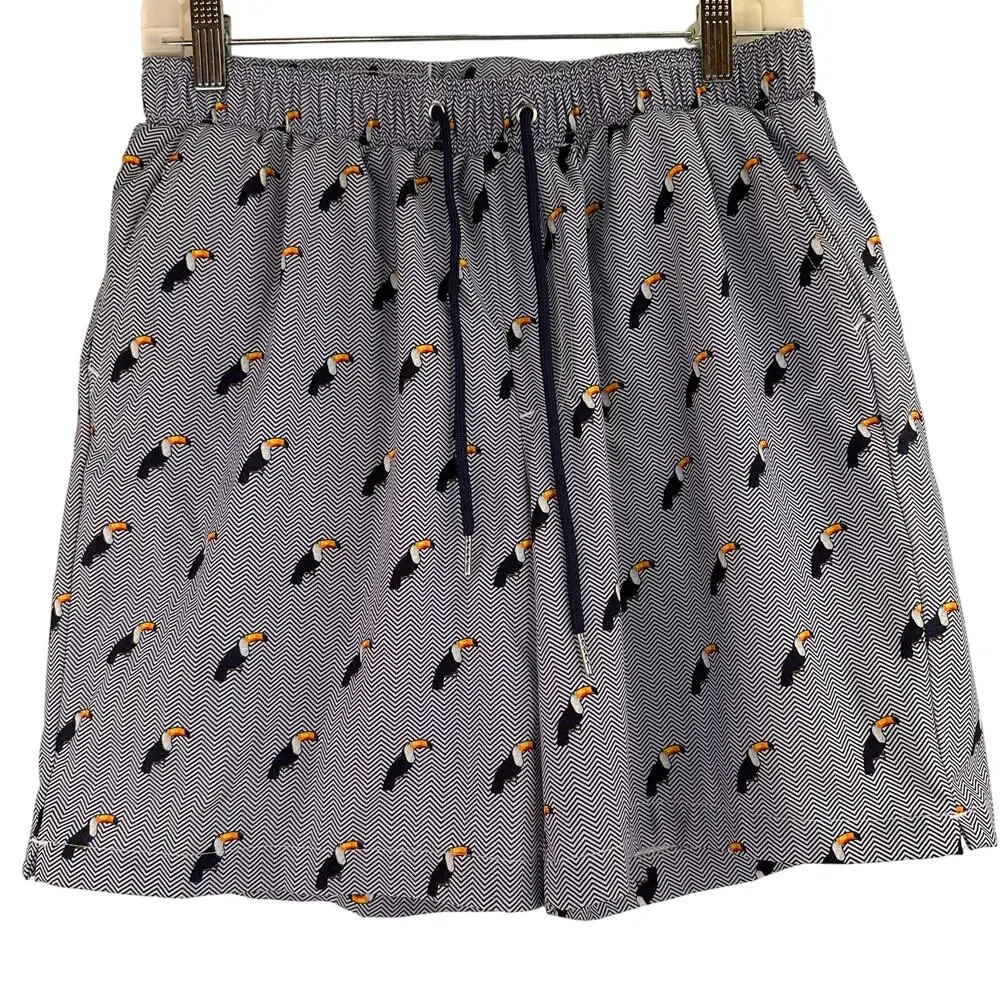 Mosmann Australia Men's Toucan Bird Swim Trunks Size Large